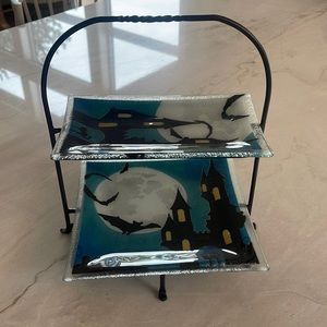 Peggy Karr Two Tier Halloween Plates